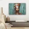Vrouw - Kunst - Sieraden - Portret canvas 2cm klein -sfeer6