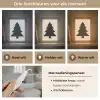Kerstboom - Zwarte kerstboom - Boom - Japandi Light Box met kabel (Tafellamp) klein -USP_lichtkleurNL