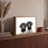 Honden - Bivakmuts - Zwart - wit Light Box met batterij (Wandlamp) middel -sfeer2
