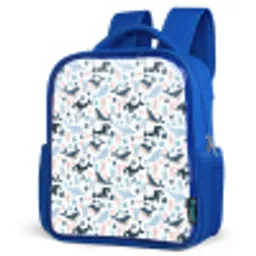 Klein - Oceaan - Walvissen - Octopus Kinderrugzak - Blauw middel 862 -schuin