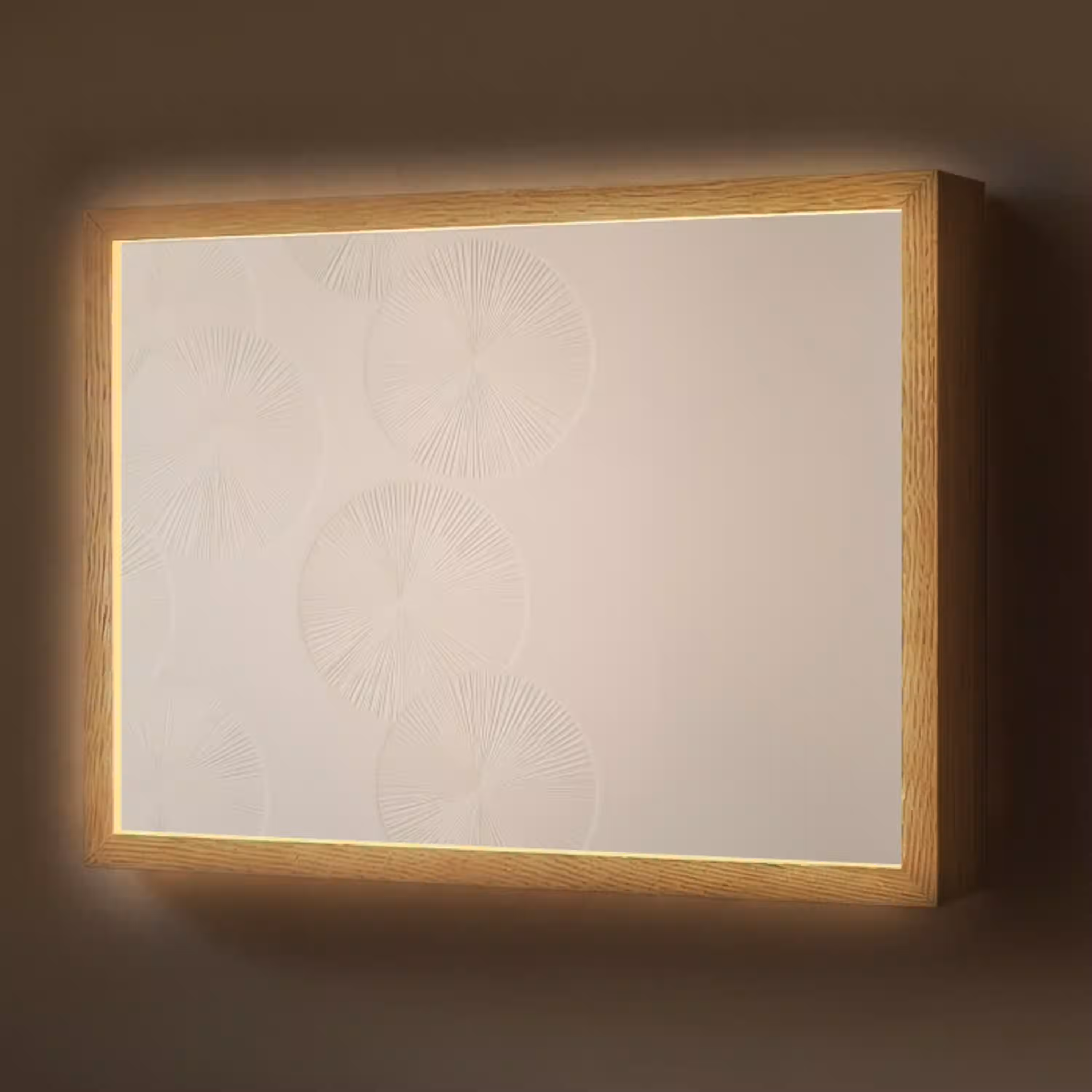 Japandi - Beige - Modern Light Box met batterij (Wandlamp) middel -z3d_website