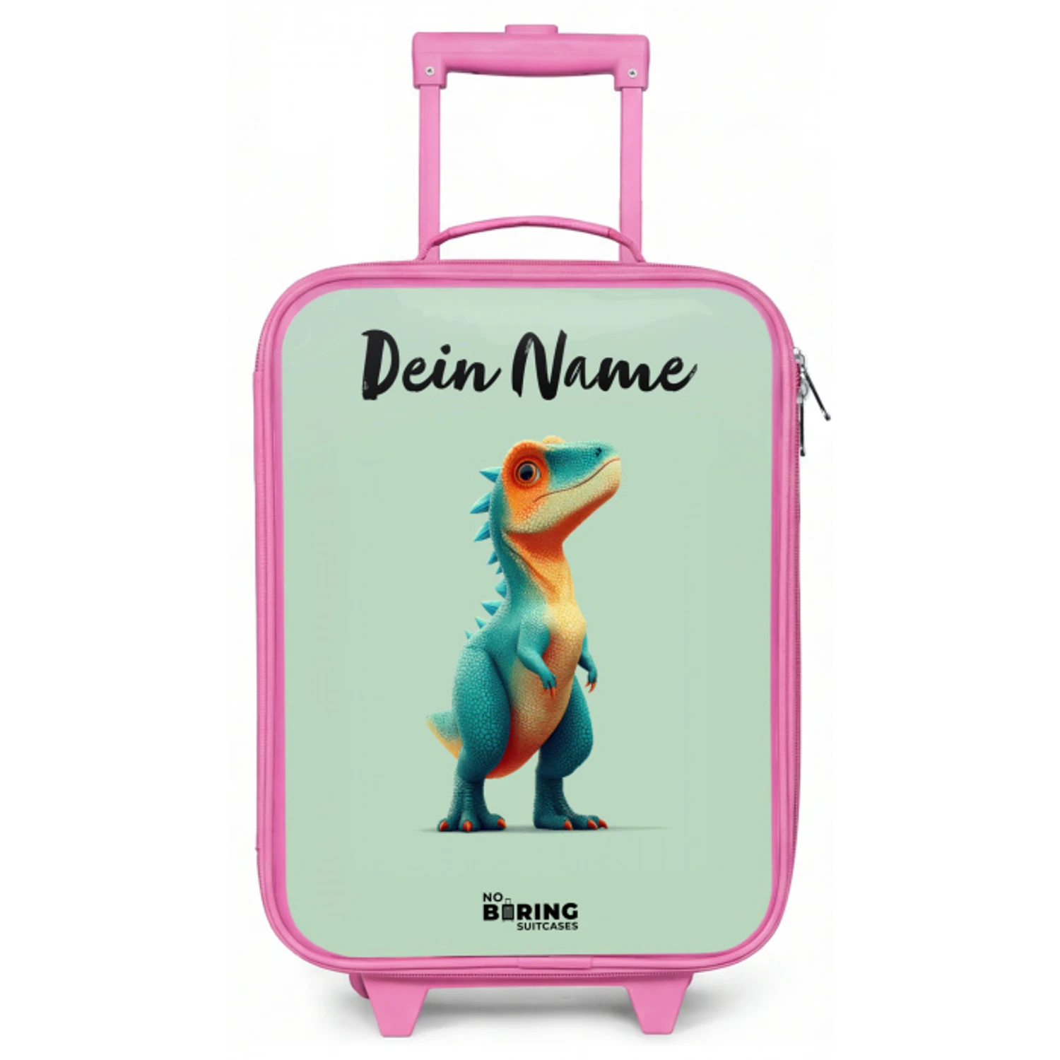 Dino - Dier - Groen - Oranje Kinderkoffer - Roze klein -zz3dotto