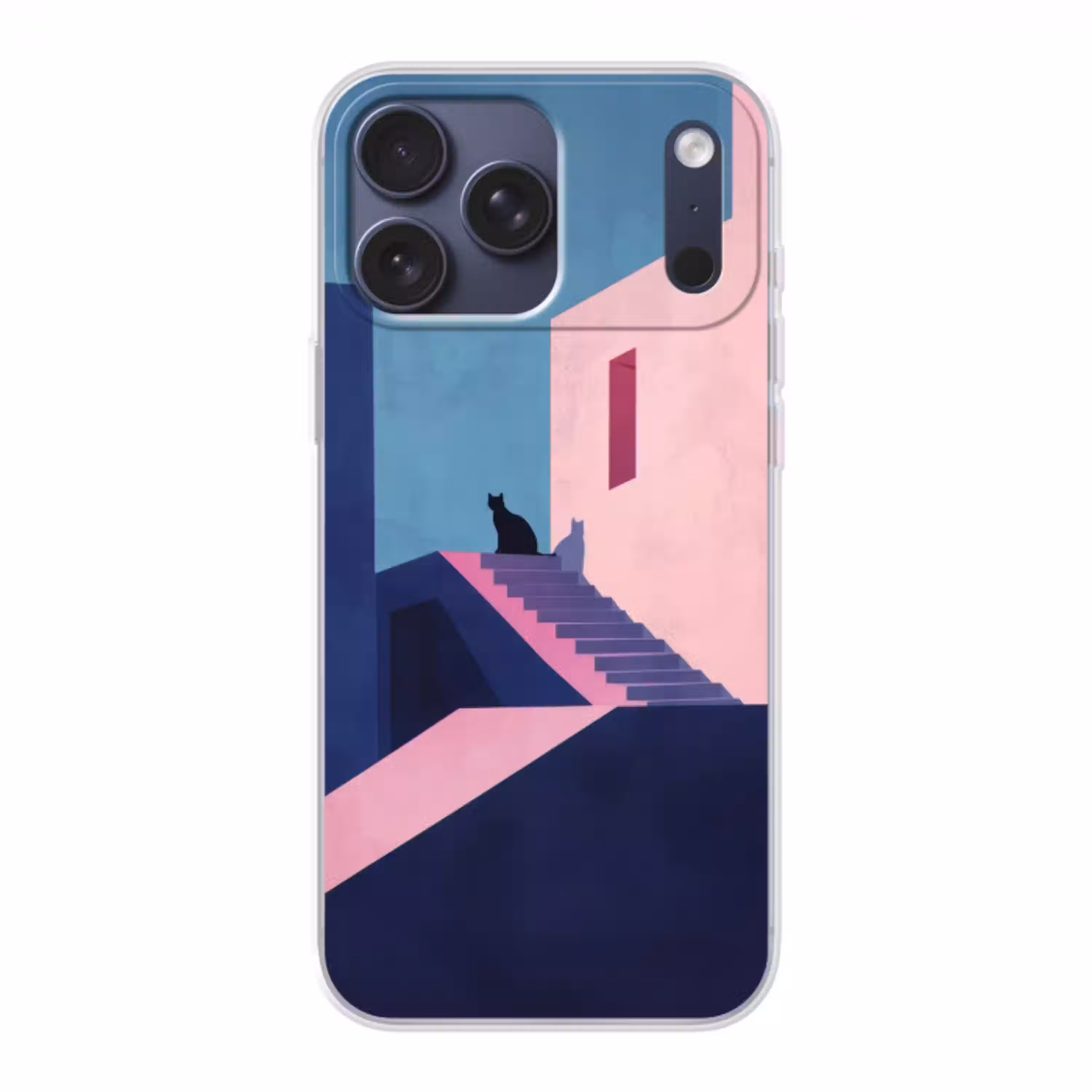 Astronaut - Neon - Roze - Wolken Telefoonhoesje iPhone 17 Pro Max klein -3d