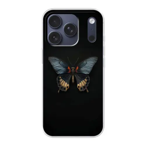 Vlinder - Metaalachtig - Geometrisch patroon Telefoonhoesje iPhone 17 Pro klein -3d
