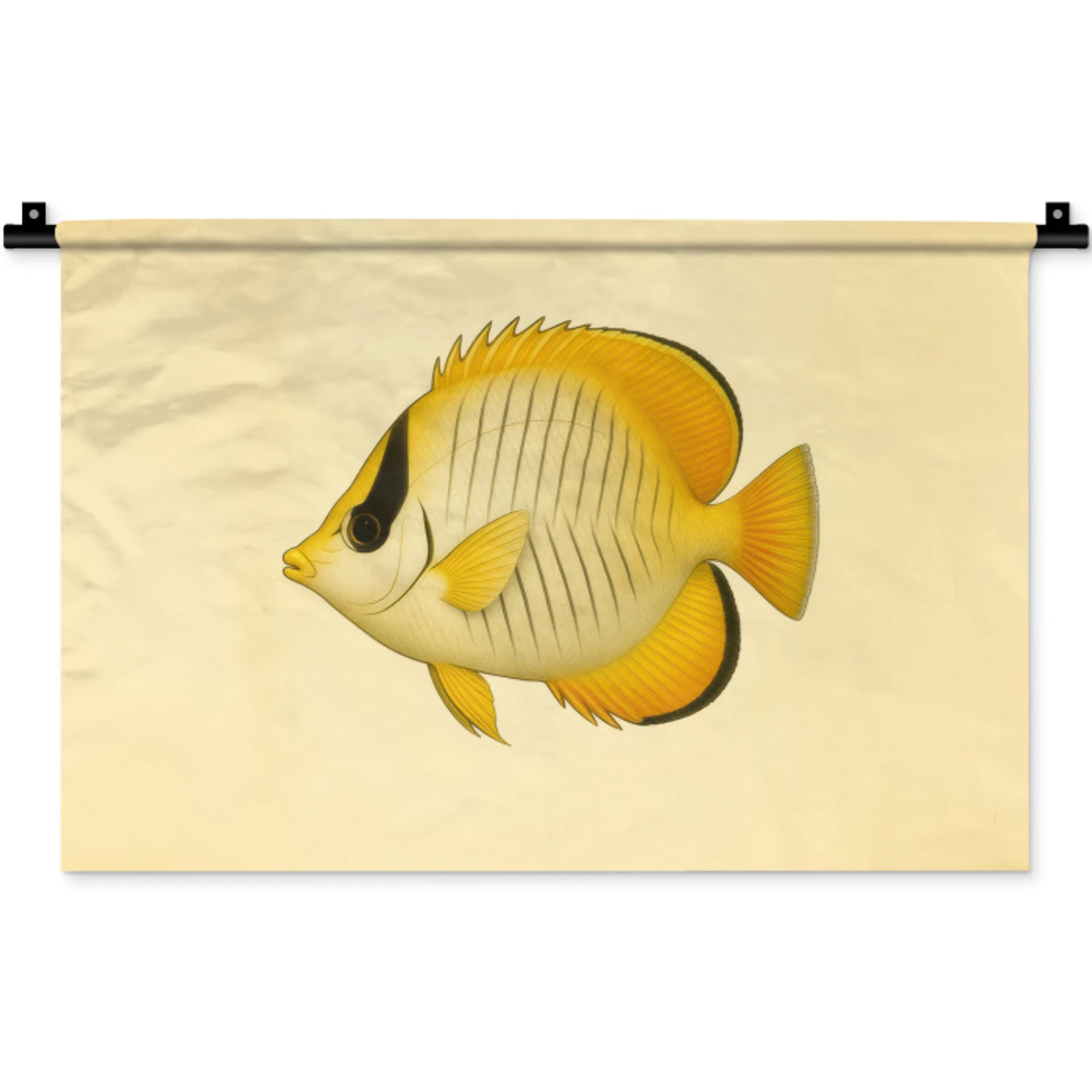 Wandkleed - Ovaal - Vis - Geel - Schubben | Topdoek.nl