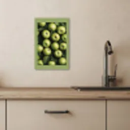 Appels - Groen - bladeren KitchenYeah - Keuken - Canvas klein -sfeer2