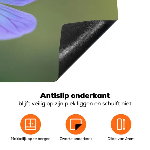 Bloem - Close up - Paars Inductie beschermer vinyl 3mm klein -zzzzzzz-td-onderkant