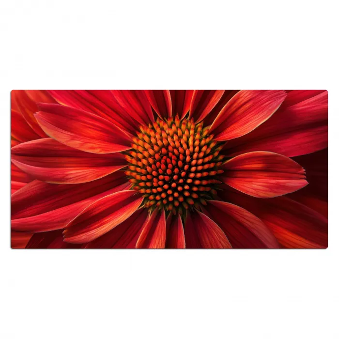 Close up - Bloem- Rood Muismat XXL klein -3d_leeg