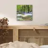 Bos - Pad - Bloemen - Paars - Groen - Natuur aluminium wit klein -sfeer3