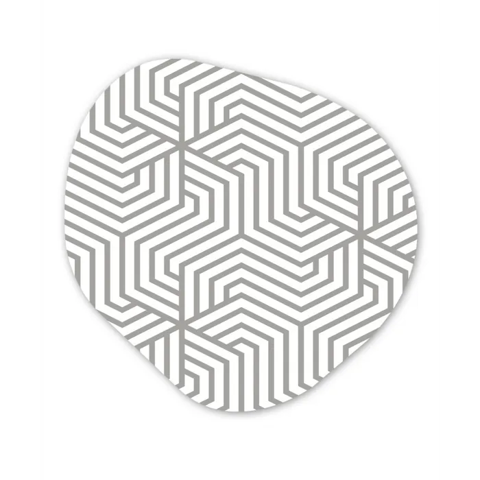 Lijn - Design - Geometrie - Patroon Wandcirkel Organisch Forex 3mm klein 629 -3d