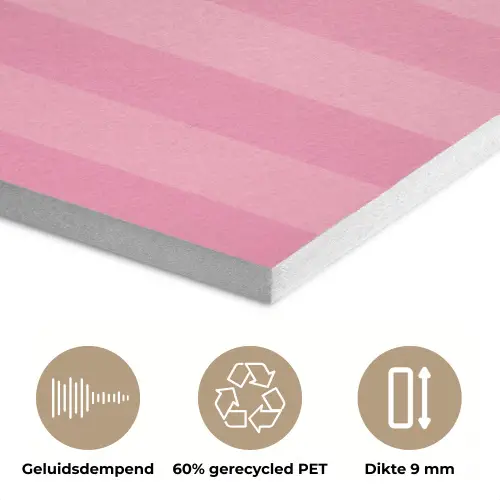 Gestreept - Roze - Chéri PET vilt klein -closeup_NL