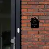 Zwart vlak - Klassiek Naambord Huisje klein -sfeer2