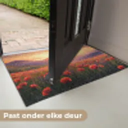 Landschap - Zonsondergang - Bloemenveld Deurmat klein -USP_NL