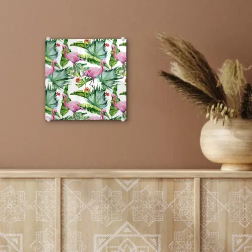 Bladeren - Flamingo - Bloemen - Jungle plexiglas 5mm klein -sfeer5