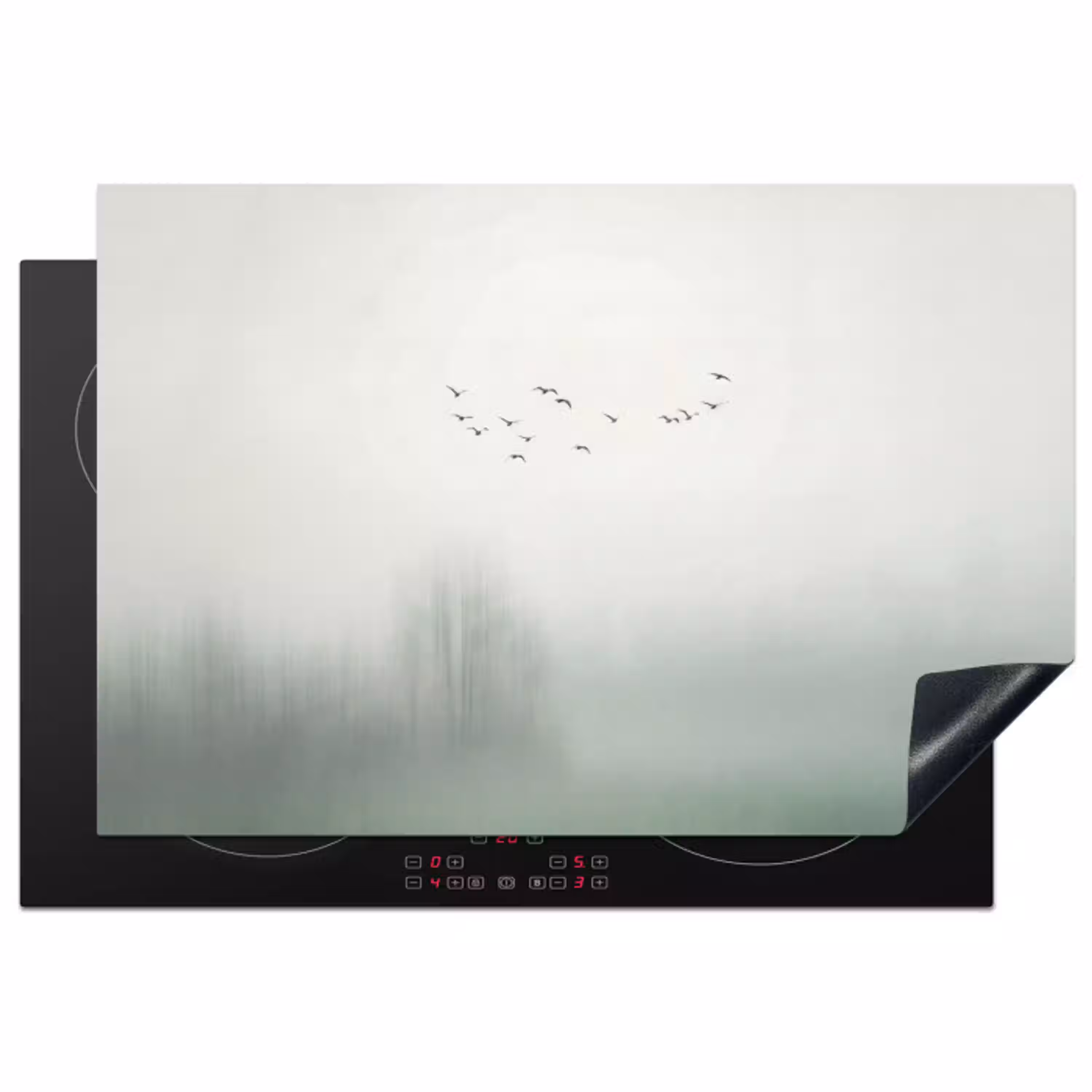 Vogel - Vlucht - Natuur - Minimalistisch Inductie beschermer vinyl 3mm klein -3d