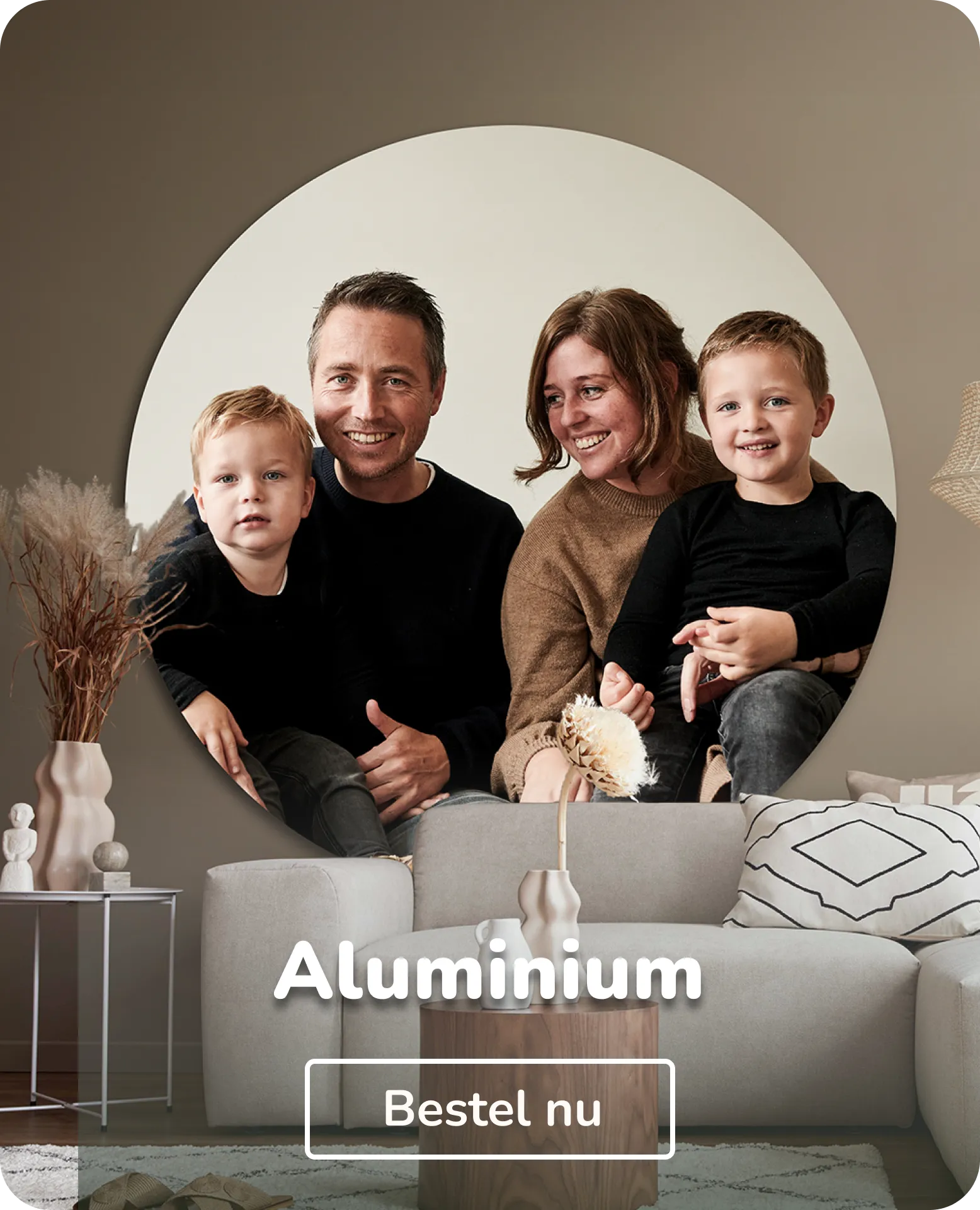 Foto op muurcirkel aluminium