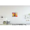 Vrouwengezicht - Krantenpapier - Abstract - Roze textielposter latten blank klein -kinderkamer