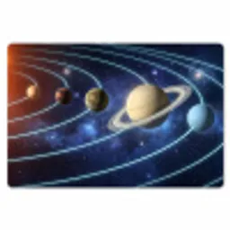Ruimte - Zonnestelsel - Blauw Placemat vinyl groot -zzsfeer1_Kitchenyeah-website