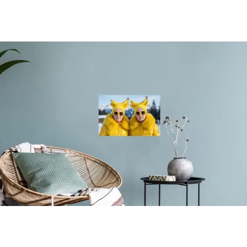 Vrouwen - Bananen - Geel Muursticker klein -plant