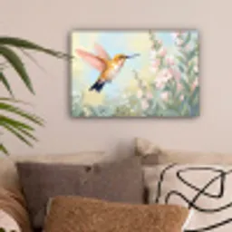Kolibrie - Illustratie - Kleurrijk canvas 2cm klein -sfeer1
