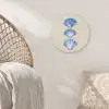 Schelpen - Blauw - Beige Akoestische PET Vilt - Rond klein -sfeer4