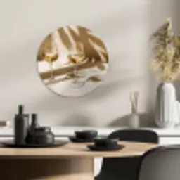 Wijn - Wijnglazen - Wit KitchenYeah - Keuken - Wandcirkel Forex klein -sfeer2