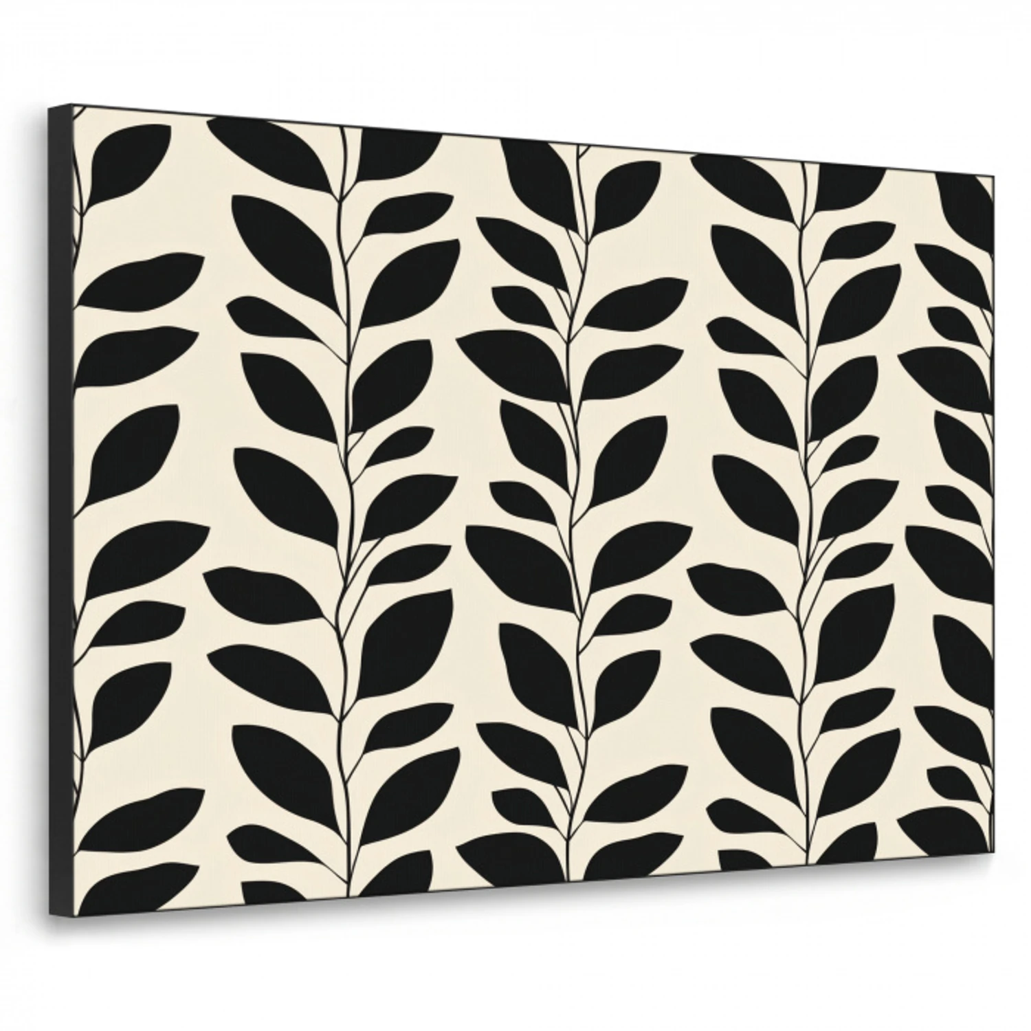 Botanisch - Dessin - Zwart - Beige Textielframe zwart klein 947 -3d