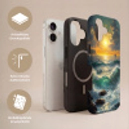 Zee - Zon - Golven - Rotsen Toughcase MagSafe Apple iPhone 17 klein -USP_Lagen_DE