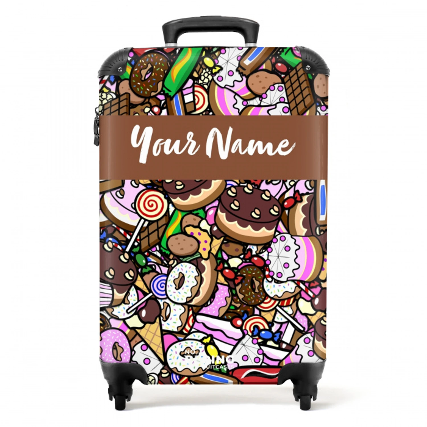 Zoete Snoepwereld NBS - Handbagage koffer - Kinderen Unisex middel -productfoto_recht