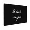 Quotes - Spreuken - Ik kook van jou - Liefde - Partner canvas 2cm klein -z3d