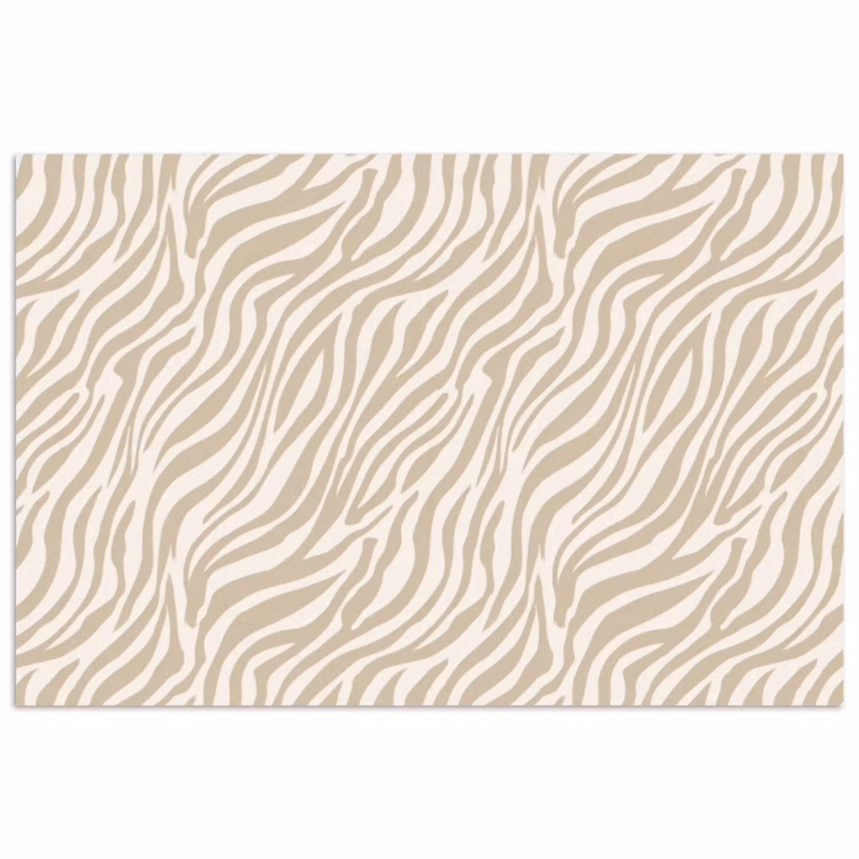 Zebra - Patroon - Beige poster papier klein 62 -3d