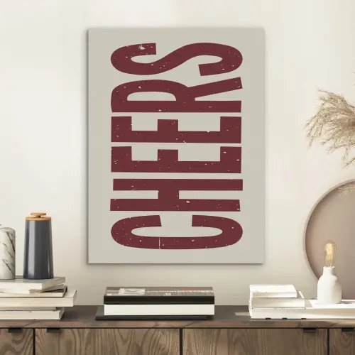 Red - Cheers - Decoratie - Beige PET vilt klein -sfeer1
