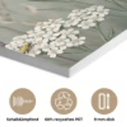Vlinders - Wildbloemen - Illustratie - Kleurrijk PET vilt klein -closeup_DE