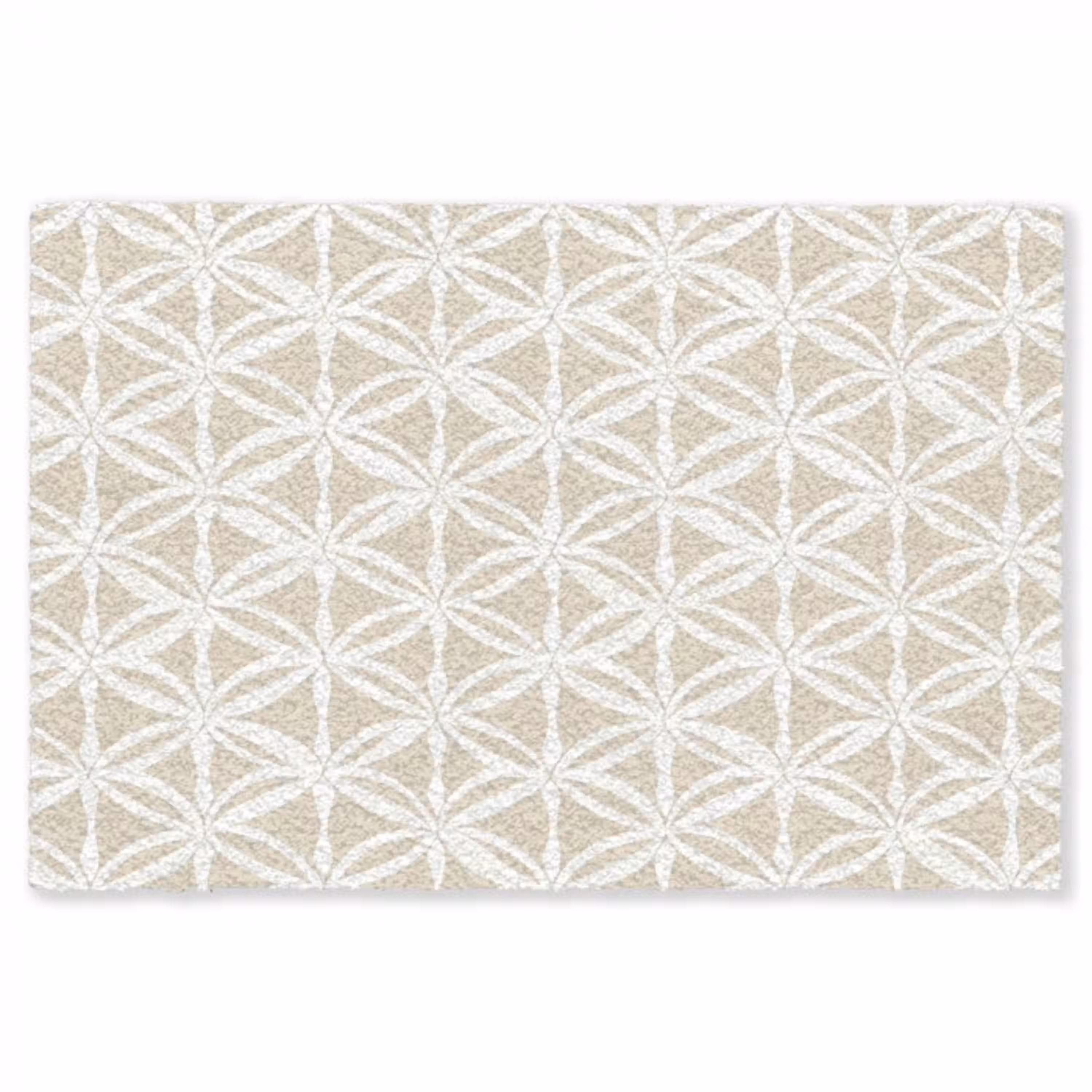 Motief - Modern - Beige Vloerkleed Rechthoek klein 1091 -3d