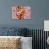 Schilderij - Bloemen - Rustiek - Roze poster papier klein -sfeer2