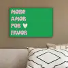 Amor - Valentijn - Groen - Tekst canvas 2cm klein -sfeer3