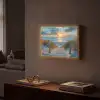 Zonsondergang - Strand - Zomer - Landschap Light Box met batterij (Wandlamp) middel -sfeer1