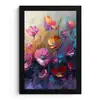 Bloemen - Botanisch - Kunst - Roze - Natuur fotolijst zwart zonder passe partout klein -3d