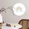 Regenboog - Sterren - Stippen - Wolken - Kinderen Wandcirkel kunststof plaat 5mm dik klein -sfeer4