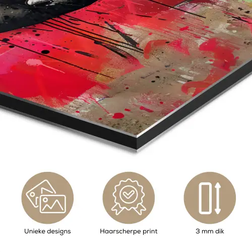 Street art - Handen - Graffiti - Kunst - Banksy aluminium wit klein -closeup_NL