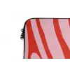 Zebraprint - Roze - Rood - Dierenprint laptophoes neopreen klein -detail