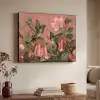 Kolibries - Bloemen - Groen - Roze Textielframe - compleet frame klein -sfeer3