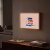 Boeken - Stapel - Kleurrijk Light Box met batterij (Wandlamp) middel -sfeer1