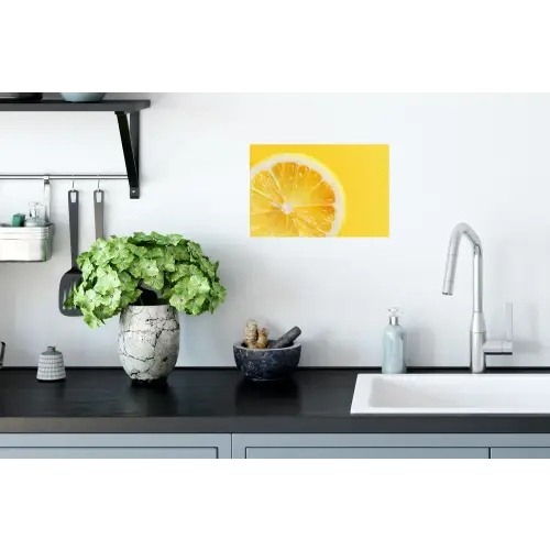 Citroen - Geel - Zonnig Muursticker klein -keuken