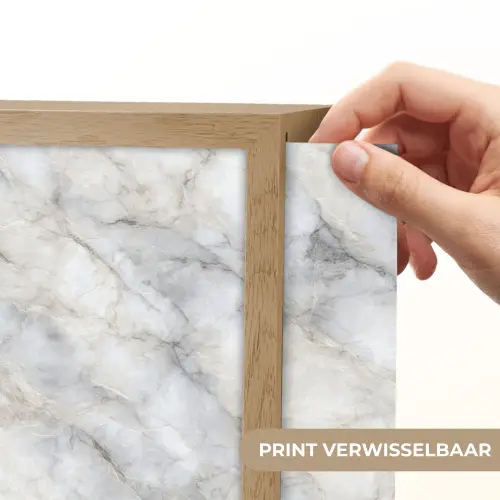Grijs - Marmer - Gedetailleerd Light Box met batterij (Wandlamp) middel 907 -USP_websiteprintNL