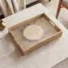 Vogel - Beige - Japandi Dienblad Rechthoek middel -sfeer1