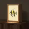 Vis - Sierlijk - Rugvin - Geel Light Box met kabel (Tafellamp) klein -z3d_website