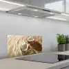 Kokosnoot - Water - Beige - Spetters keuken achterwand spatscherm klein -3d_schuin