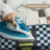 Patroon - Geblok - Blauw - Slow down you're doing fine Wandkleed katoen klein -sfeer9