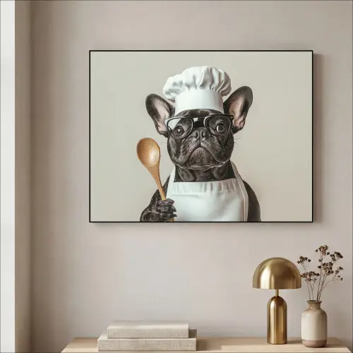 Bril - Hond - Kok Textielframe - compleet frame klein -sfeer2
